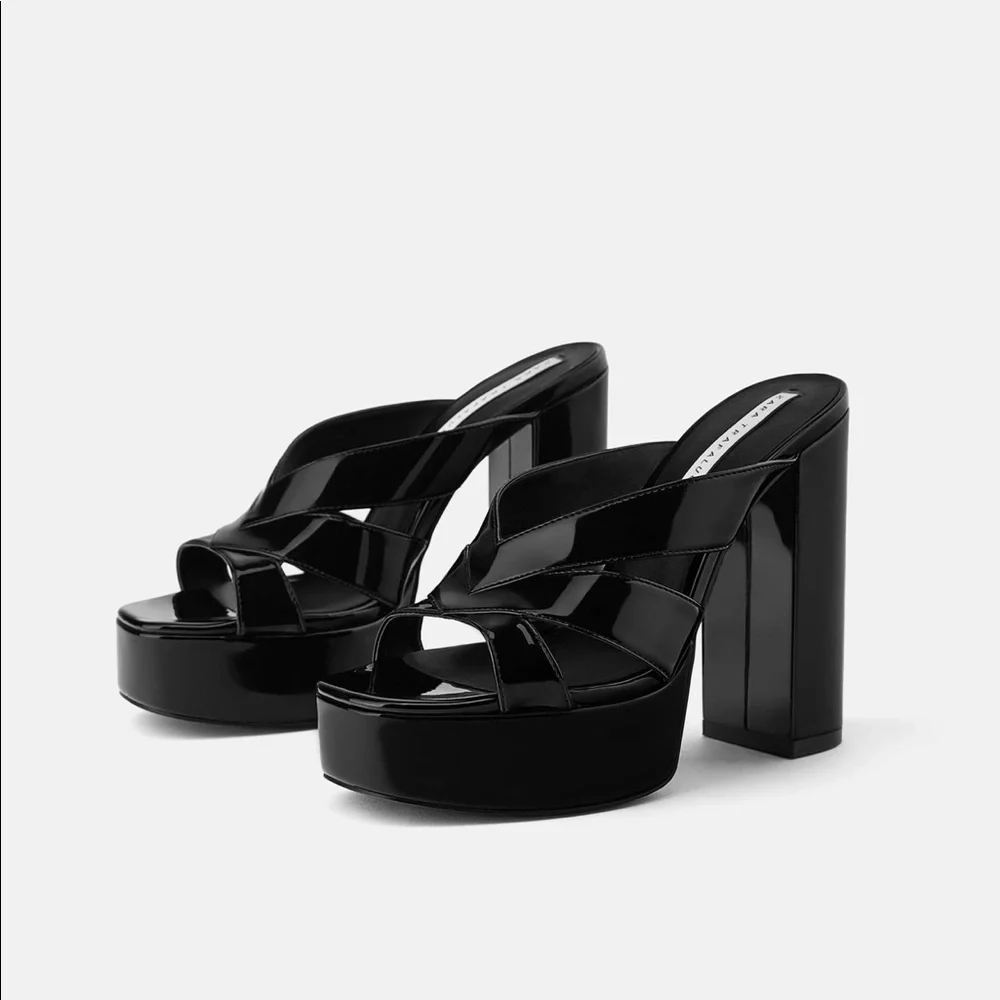 ZARA High Heeled Platform Sandals
